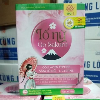 TỐ NỮ GO SAKURO VPC 1 hộp 30 viên date mới nhất bổ sung nội tiết tố tự nhiên, đẹp da, tăng cường sinh lý nữ