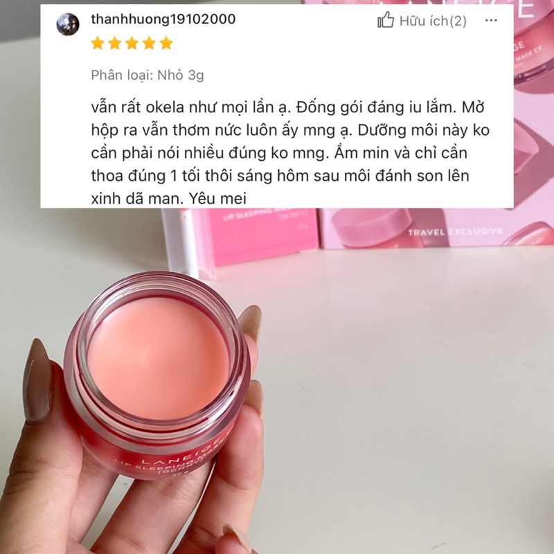 Mặt Nạ Ngủ Cho Môi Laneige Lip Sleeping Mask 3g/20g