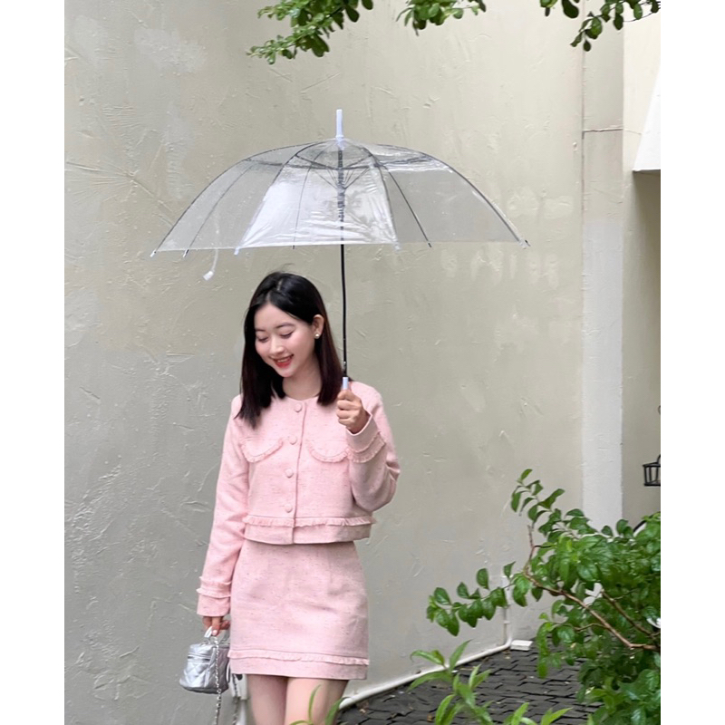 LILLIE | Set váy dạ tweet tay dài tiểu thư