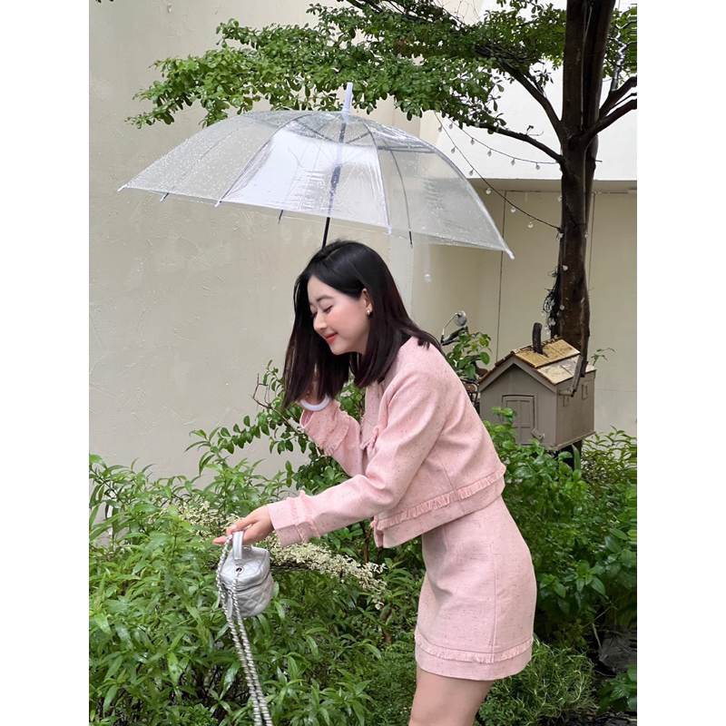 LILLIE | Set váy dạ tweet tay dài tiểu thư