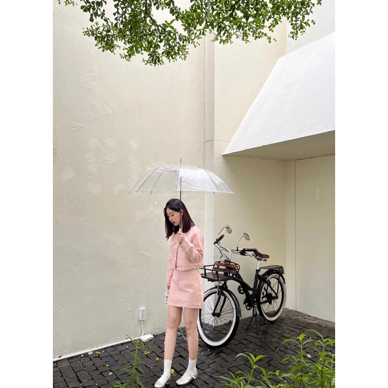 LILLIE | Set váy dạ tweet tay dài tiểu thư