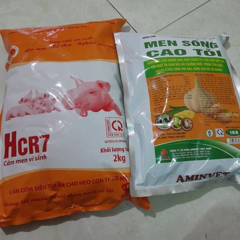 MEN SỐNG CAO TỎI & CÁM SỮA LỢN CON, CÁM TẬP ĂN TÚI 2 KG