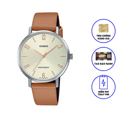 Đồng Hồ Nữ Dây Da CASIO LTP-VT01L-5BUDF Chính Hãng