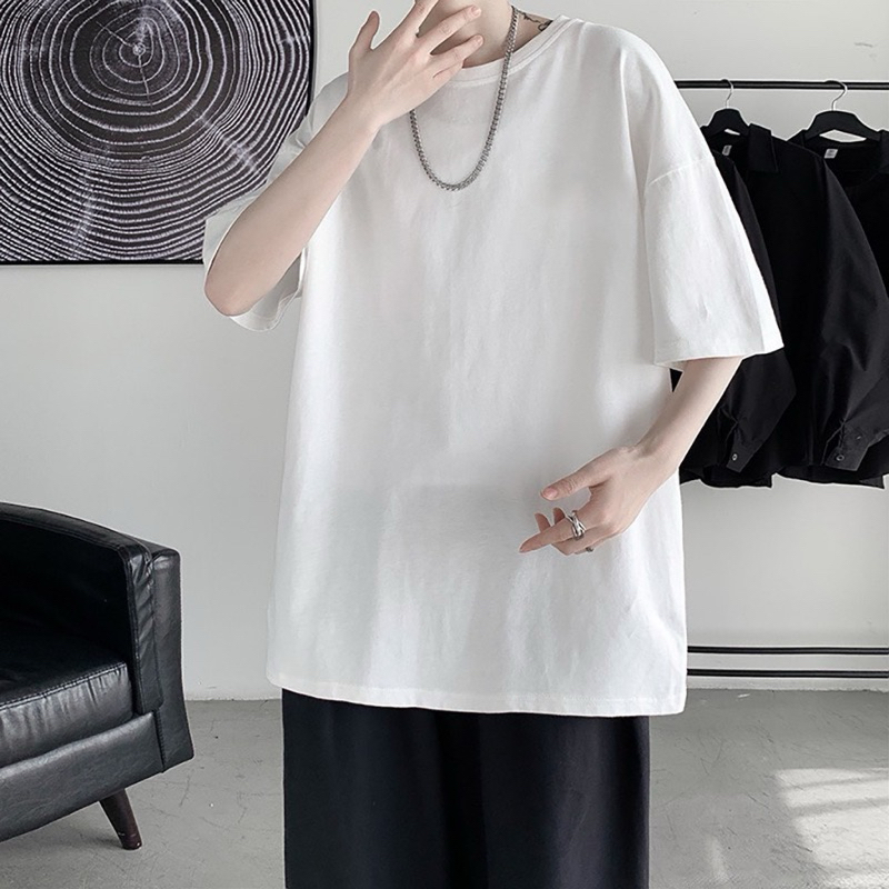 Áo Thun Trơn Oversize màu TRẮNG/ĐEN/TAN form nam nữ Unisex 🖤 Áo phông form rộng tay lỡ July7store