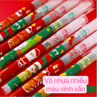  Bút noel mực đen ngòi gel 0,5mm hoạ tiết giáng sinh đa dạng mẫu mã