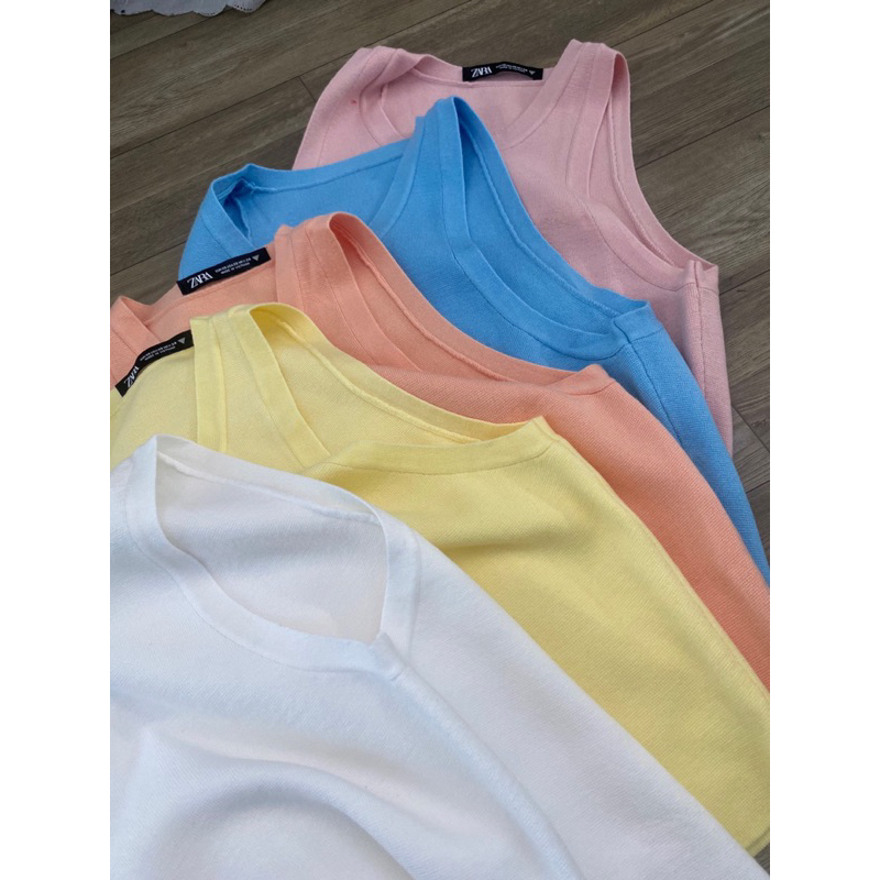 Áo ba lỗ croptop len ZR