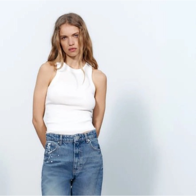 Áo ba lỗ croptop len ZR