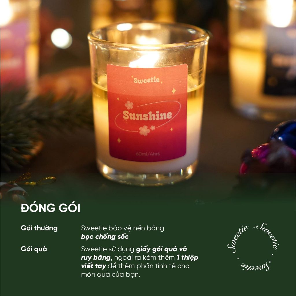 Nến Thơm Phòng Ngủ SWEETIE 12 Mùi Thư Giãn Dễ Ngủ Dễ Chill Dễ Chịu