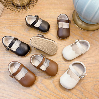 Giày tập đi bé gái yomykids giày da tập đi đế mềm quai dính giày cho bé từ sơ sinh