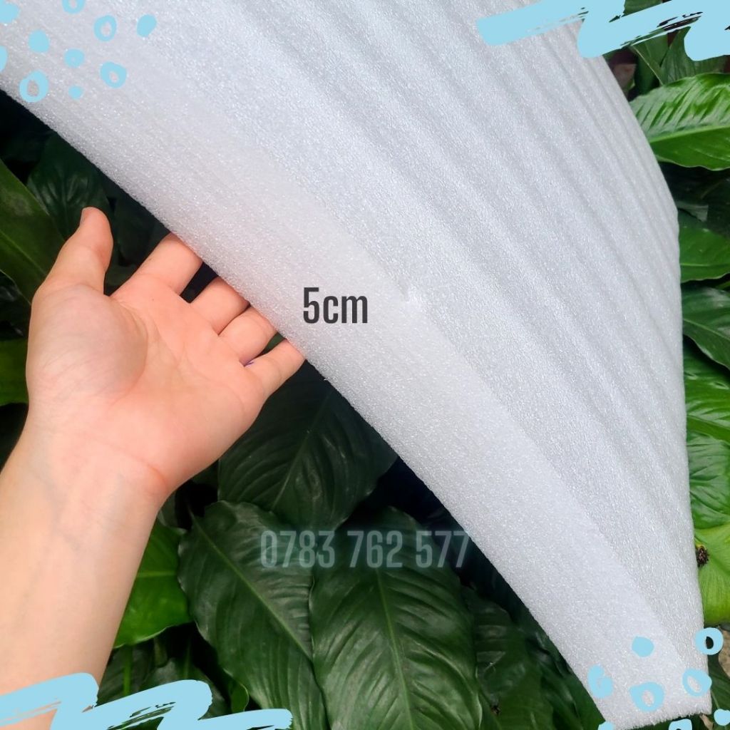 1 Tấm Xốp FE Foam Dày 5cm/50mm Khổ 50cm x 50cm Chống Va Đập, Lót Nệm