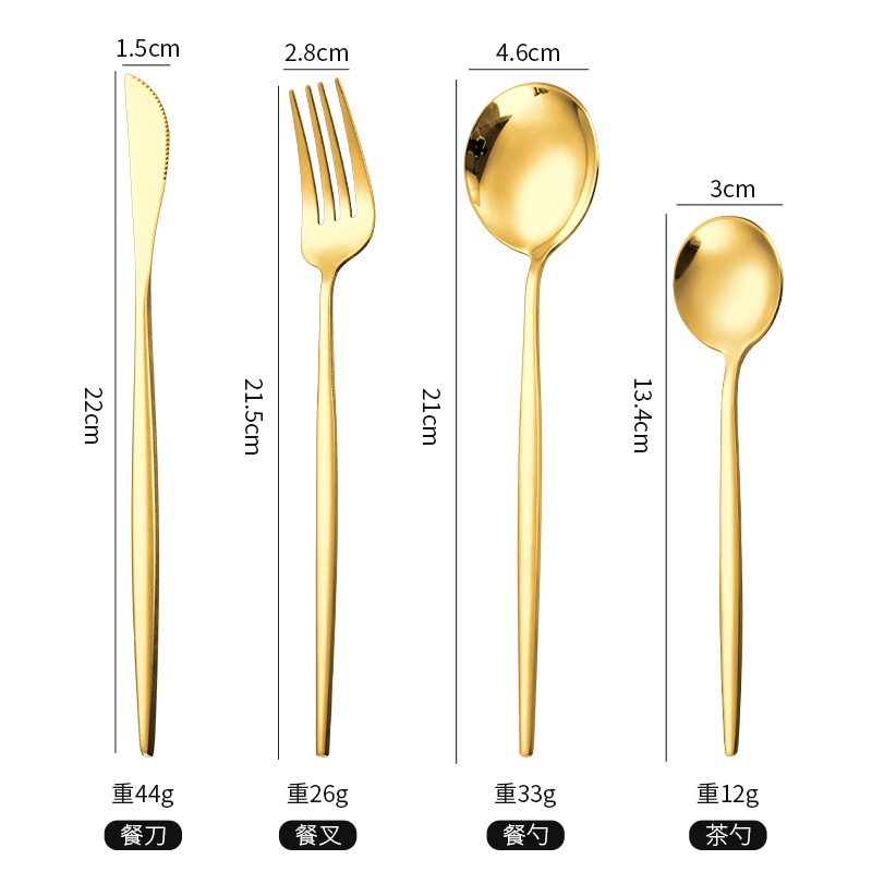 Thìa, Dĩa, Dao Ăn Đồ Tây Lẻ Từng Món Inox 304 Cao Cấp Jodily Starhome