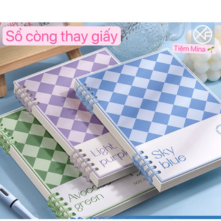  Sổ còng MOKA dễ dàng thay giấy khổ A5 hoạ tiết bàn cờ