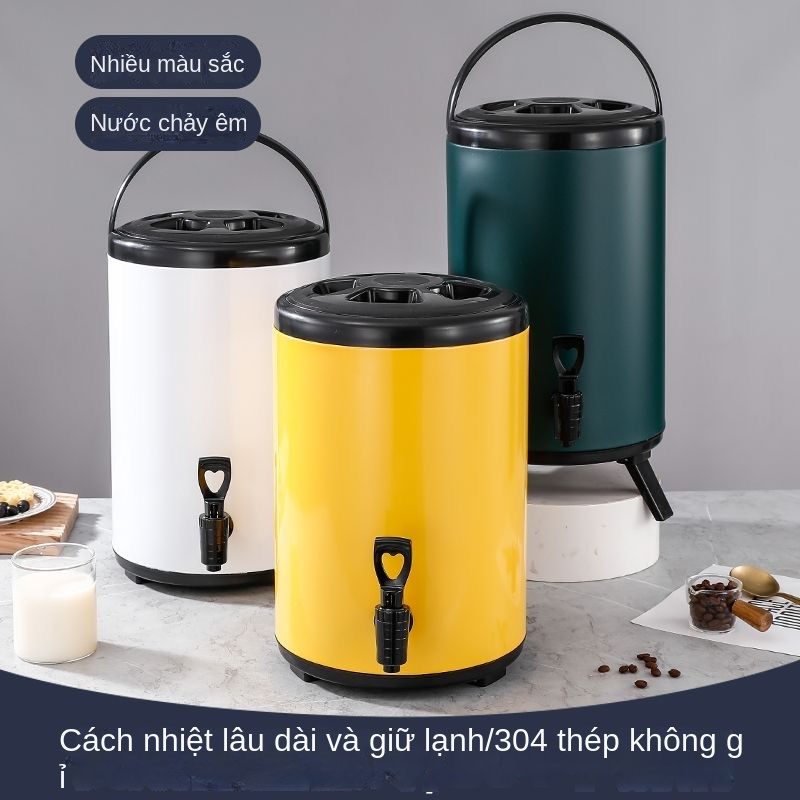 Bình ủ trà giữ nhiệt, Bình nước giữ nhiệt inox 304 có vòi chuyên dụng pha trà cao cấp，6L 8L 10L 12L