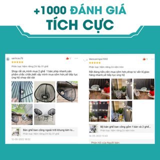 Bộ bàn ghế ban công dây văng Giả mây lõi thép FutureHomes dùng thư giãn trang trí phòng khách sân vườn cà phê SG
