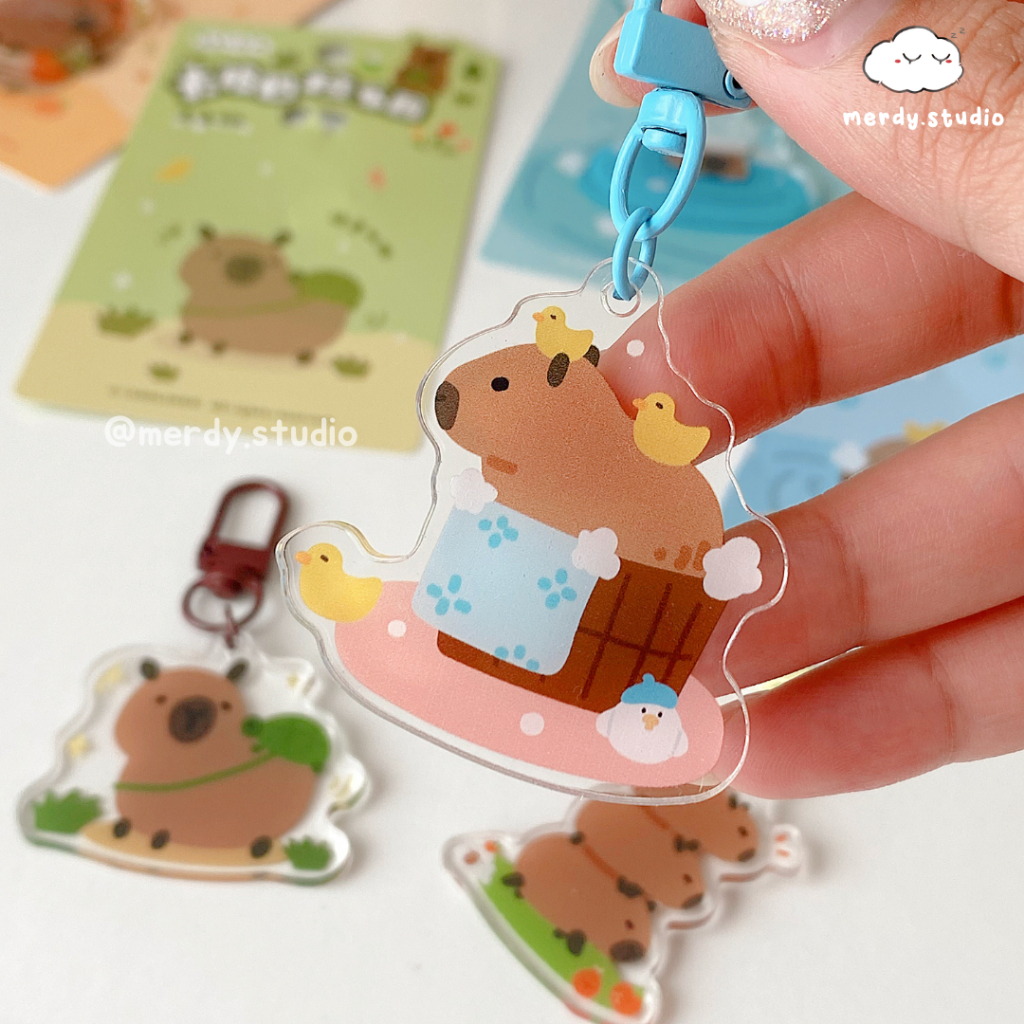 Móc khoá acrylic chuột lang nước Capybara