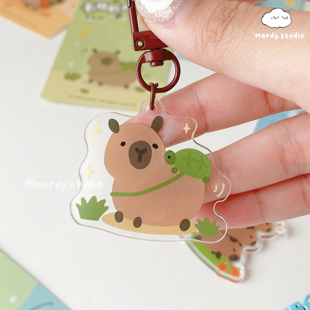 Móc khoá acrylic chuột lang nước Capybara