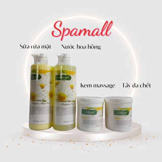 Bộ chăm sóc da mặt hoa cúc gồm sữa rửa mặt, tẩy da chết, kem massage, nước hoa hồng