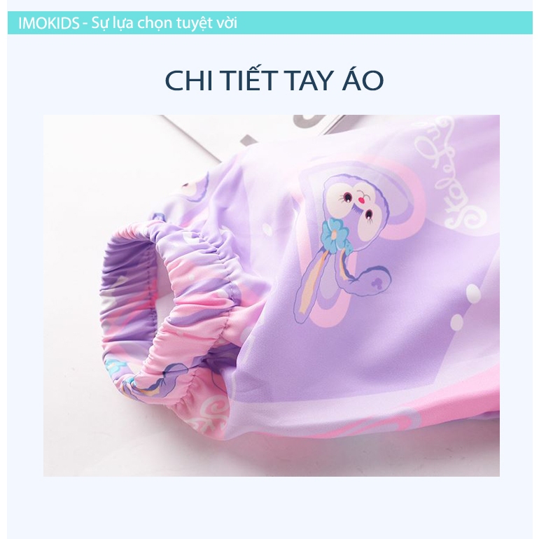 Áo khoác gió bé gái Ravedye Bear 11-23kg áo khoác dù trẻ em 2 lớp chất Poly chống thấm nước nhẹ kín gió có nón có lót