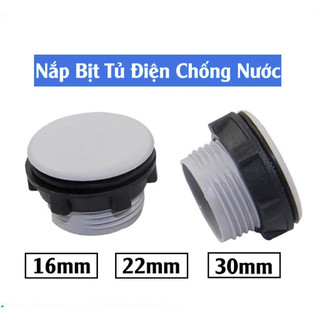 Nắp bịt tủ điện, nút che lỗ tủ điện nhựa PVC chống nước, chống cháy đường kính Nút bịt tủ điện có ren phi 16 22 25mm