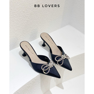Bb lovers sục nữ guốc gót nhọn nơ đính đá 7p h88-27