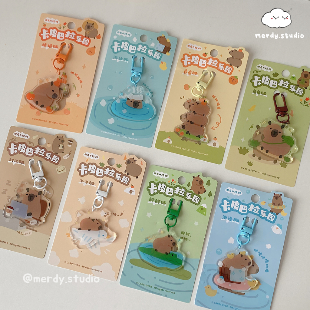 Móc khoá acrylic chuột lang nước Capybara