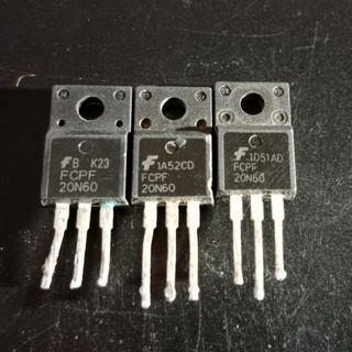Mosfet fcpf20n60 fcpf20n60s 20n60si 20n60 20a 600v kênh n to-220f