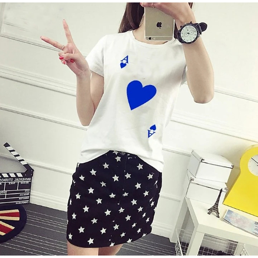 Áo Phông Nữ In Họa Tiết secondhand