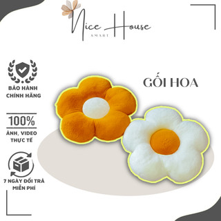 Gối decor trang trí phòng tựa lưng hình hoa  thiết kế độc đáo mang lại cảm giác mềm mại thư thái dễ chịu