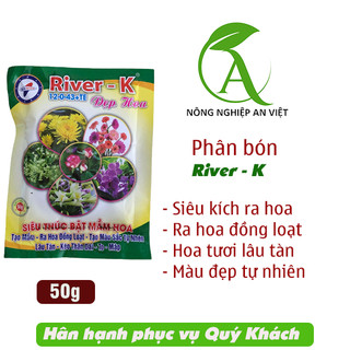 River K Phân bón kích bật mầm hoa, phân hóa mầm hoa cực mạnh, dưỡng nụ, dưỡng hoa, nụ to bông đẹp, gói 30g