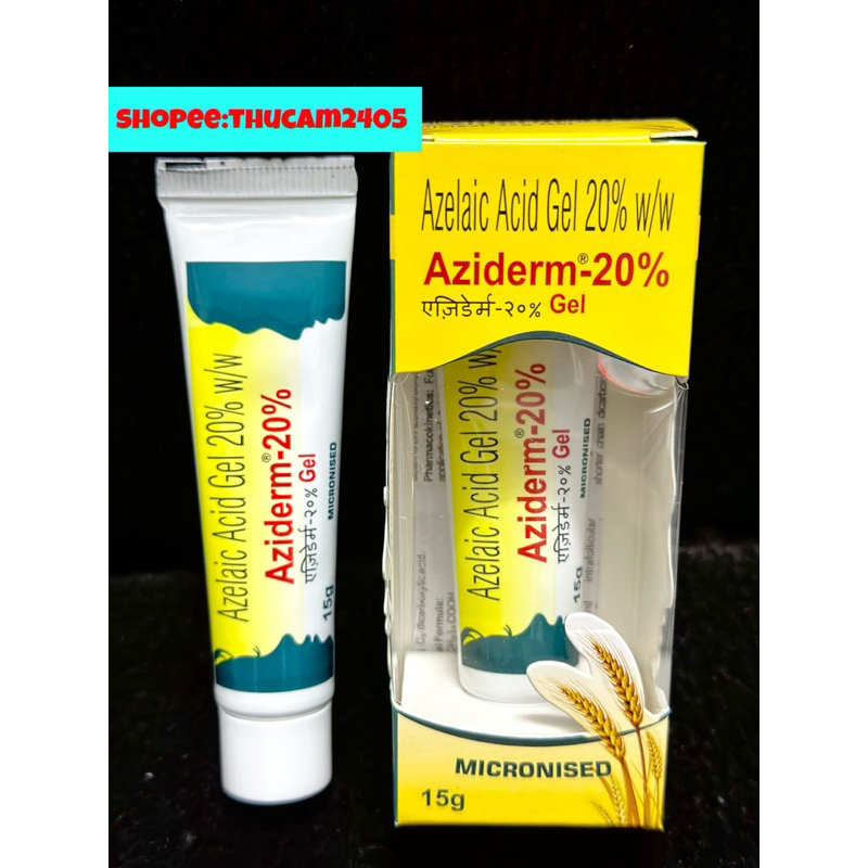 Kem loại bỏ mụn ,thâm mụn GEL AZIDERM AZELAIC ACID 20%