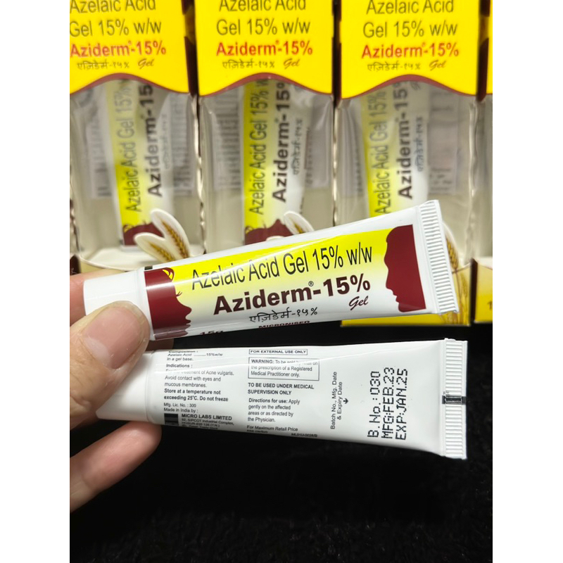 Kem loại bỏ mụn ,thâm mụn GEL AZIDERM AZELAIC ACID 20%