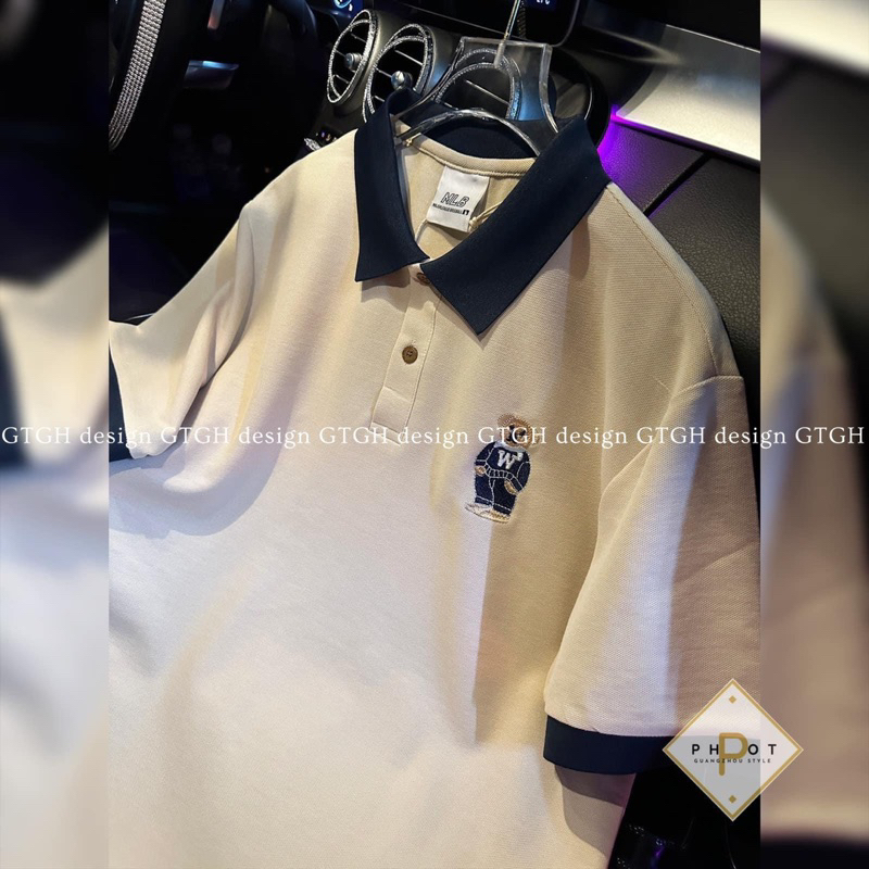 Váy xuông polo thêu gấu in hình gấu lưng chất cottong polo mềm mát