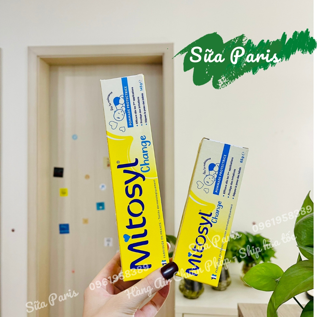 Kem Mitosyl dưỡng phục hồi giảm sẹo thâm và hăm tã, Chuẩn Pháp Mẫu Mới Nhất dạng tub 145gr_Sữa Paris Aderma
