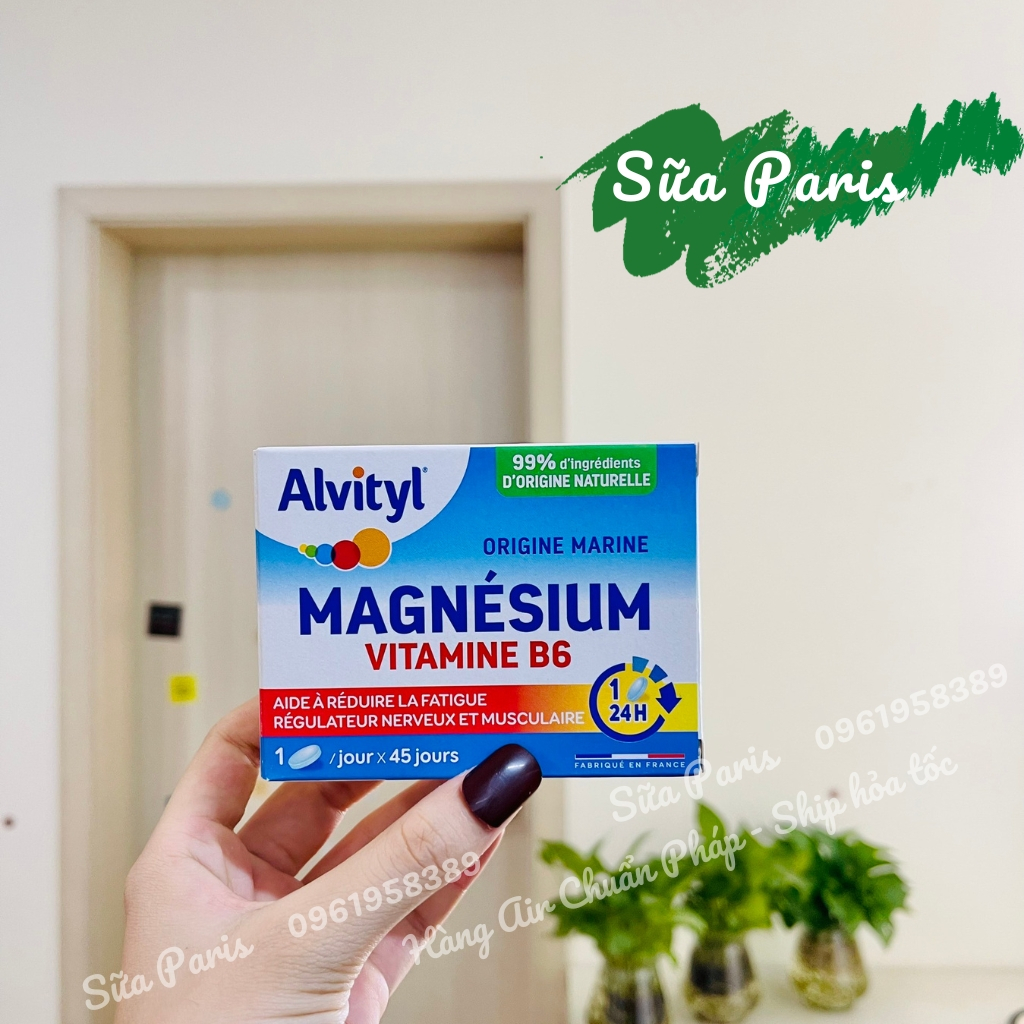 Alvityl Magnesium vitamin B6 300mg – giảm lo âu- chữa stress hiệu quả của Pháp_Sữa Paris Aderma