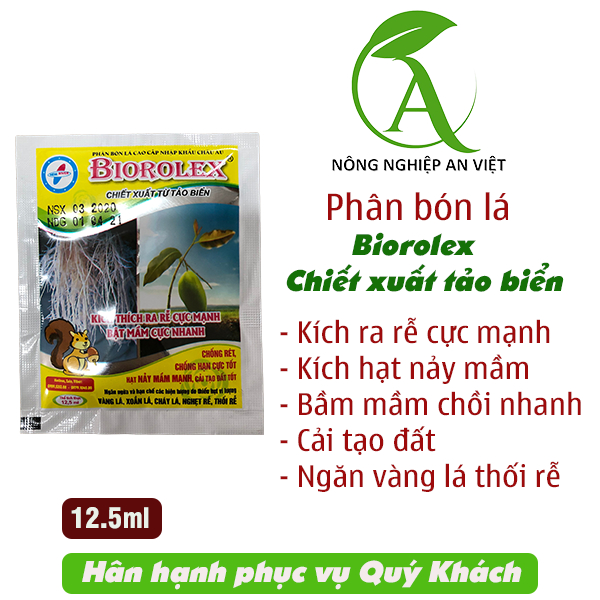 Phân bón kích hạt nẩy mầm nhanh Biorolex, cây ra rễ khỏe, cải tạo đất, hạn chế thiếu vi lượng, vàng lá, thối rễ