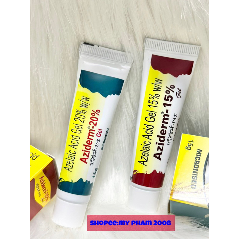 kem AZIDERM Azelaic 20% GEL loại bỏ mun