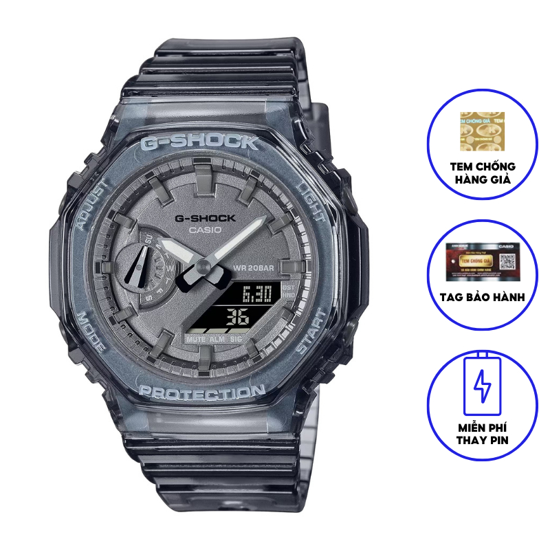 Đồng hồ casio nữ dây nhựa GSHOCK GMA-S2100SK-1ADR chính hãng