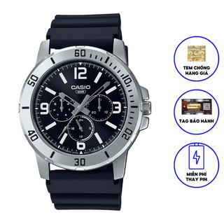 Đồng hồ nam dây nhựa chính hãng casio mtp-vd300-1b