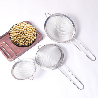 Vợt inox vớt bọt lọc dầu, dụng cụ lọc thức ăn, trà cà phê, đồ làm bánh, lưới lọc thực phẩm inox 2 lớp