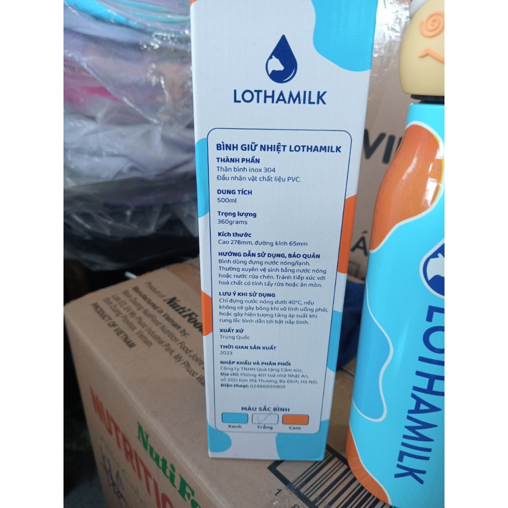Bình giữ nhiệt 500ml Quà tặng từ Lothamilk