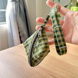 Túi ví móc khóa mini hình thoi có dây treo chìa khóa / ví móc khóa mini handmade