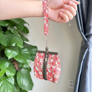 Túi ví móc khóa hình dáng túi quà mini có dây treo chìa khóa/túi ví móc khóa đa năng handmade kèm dây treo chìa khóa