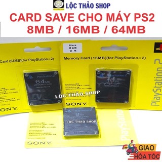Card Save 8MB 16MB 64MB cho máy PS2 Thẻ nhớ PS2