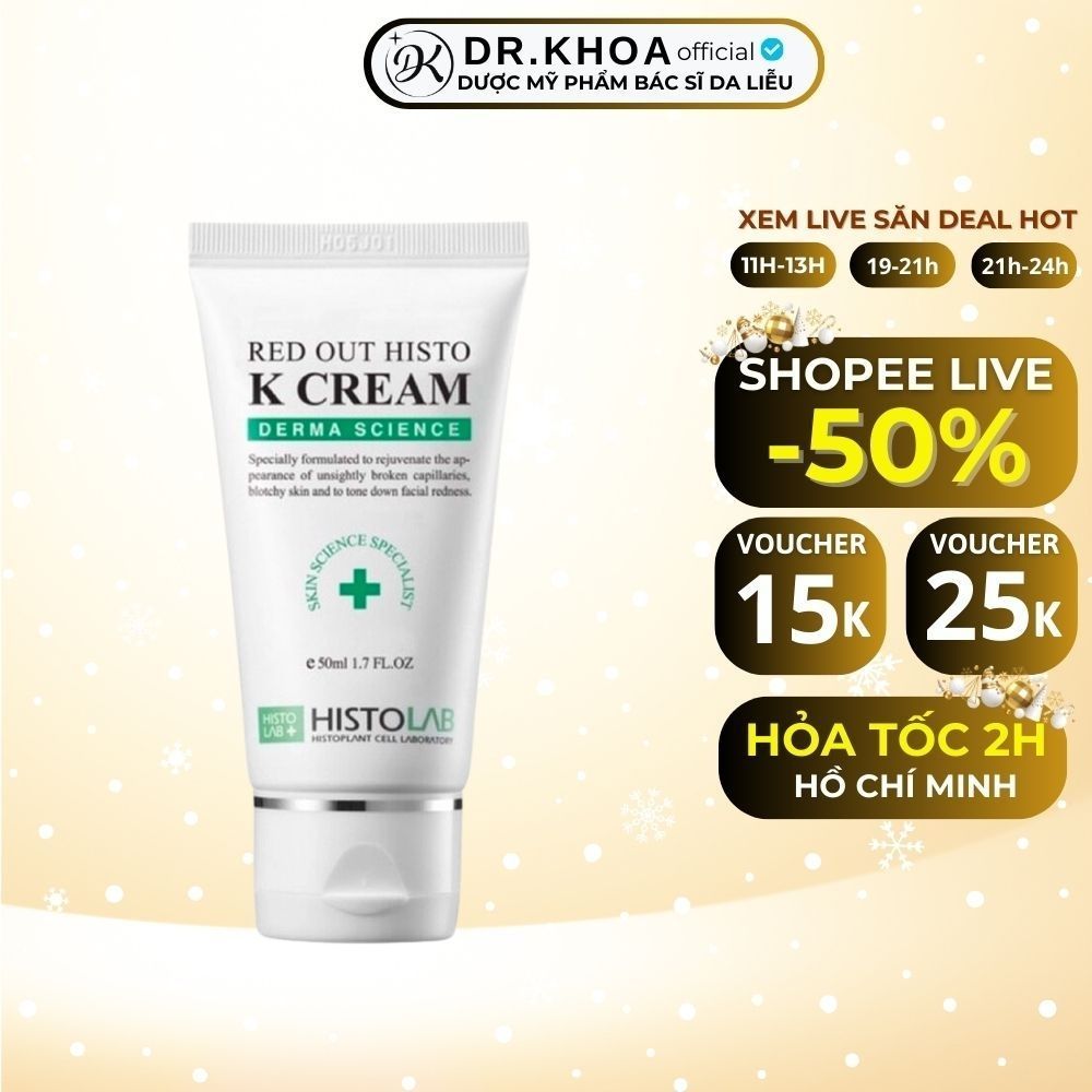 Kem dưỡng Histolab K Cream Giảm đỏ sau peel, phục hồi làn da