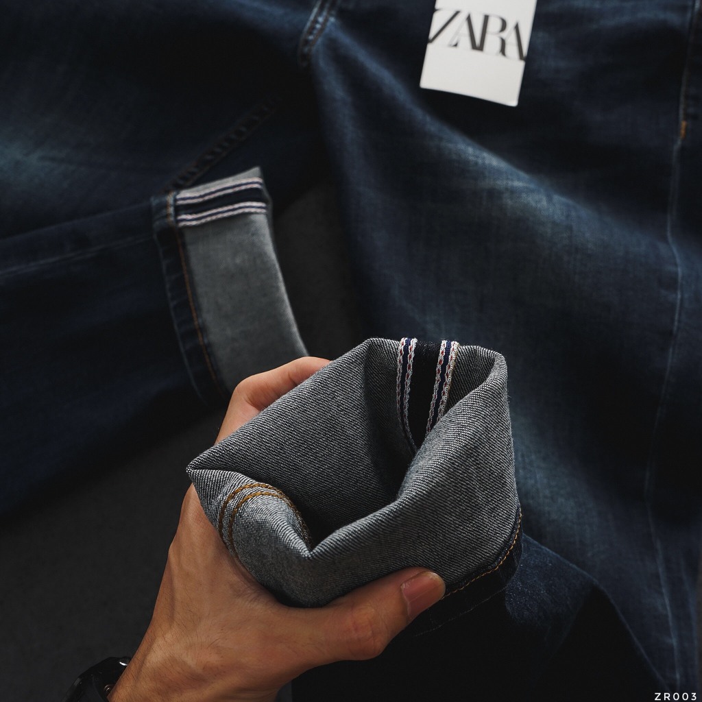 Quần Jean Nam ZARA NAVY DARK DENIM CXZAR003 Lót Viền Ống Form SlimFit Mềm Mịn Co Giãn Hàng Xịn Chính Hãng CÓ BIG SIZE