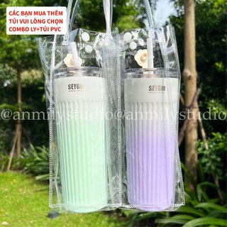   Chính hãng  Bình giữ nhiệt SEYGM 500ml có ống hút kèm theo vật liệu sus304 an toàn tặng cọ ống hút-ANMILYSTUDIO 