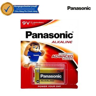 Vỉ 1 viên pin 9v panasonic alkaline 6lr61t - hàng chính hãng