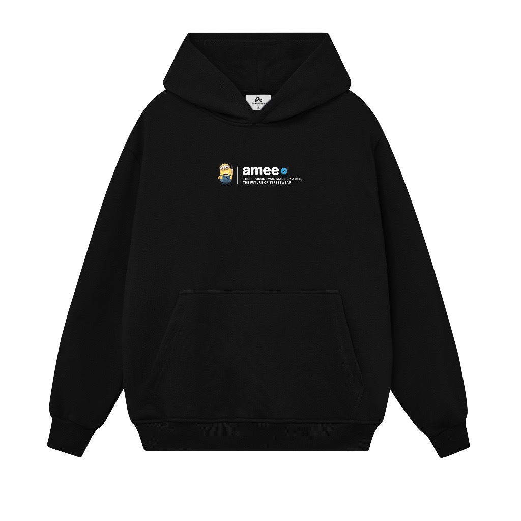 Áo Hoodie Amee Form Rộng Mũ 2 Lớp In Chữ Chất Vải Nỉ Trần Bông Cao Cấp Nam Nữ Mặc Siêu Ấm