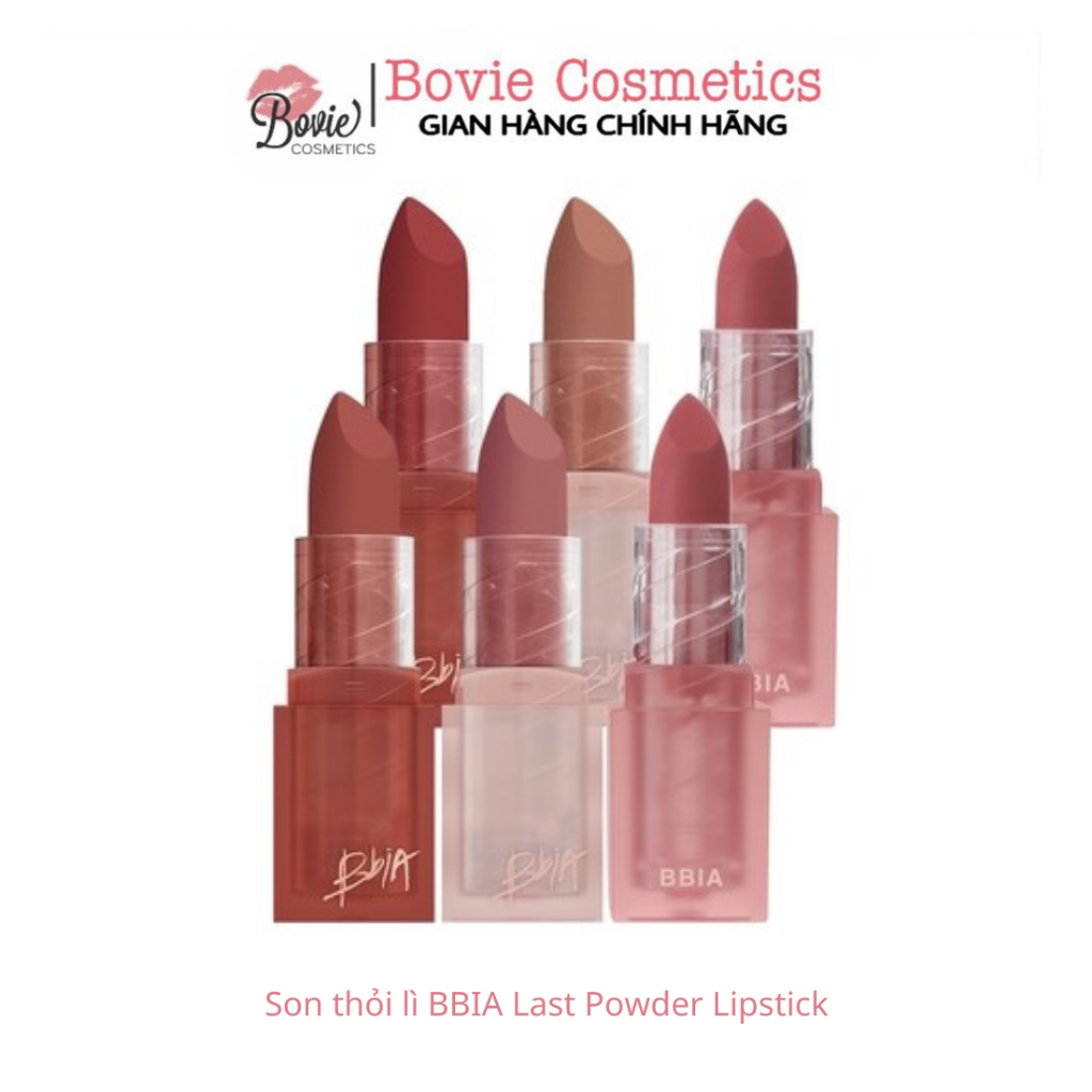 (Ver1-Ver2) Son thỏi lì BBIA Last Powder Lipstick