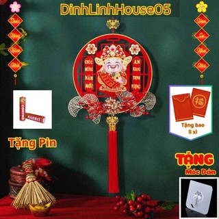 Ông thần tài lắc lư trang trí tết 2024 bản tiếng việt chúc mừng năm mới mang may mắn thịnh vượng